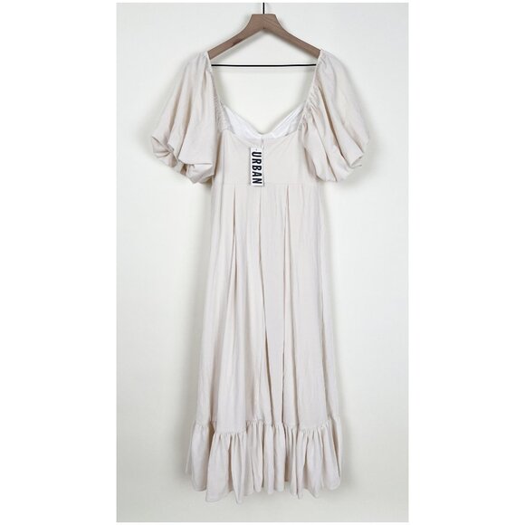 New Velvet Wedding Dress Maxi Puff Poof Sleeve Romantic Bustier Corset Bodice UO - Picture 12 of 16